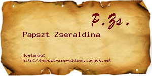 Papszt Zseraldina névjegykártya